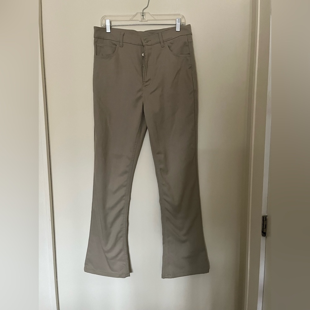 Maison Martin Margiela High Rise Bootcut/Flare Pants Italy Khaki Beige 8-10